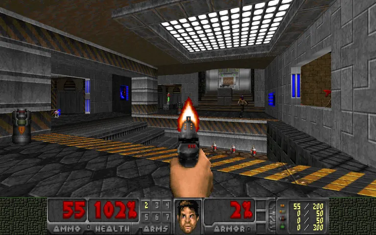 Gameplay screenshot from the open-source retro FPS Freedoom